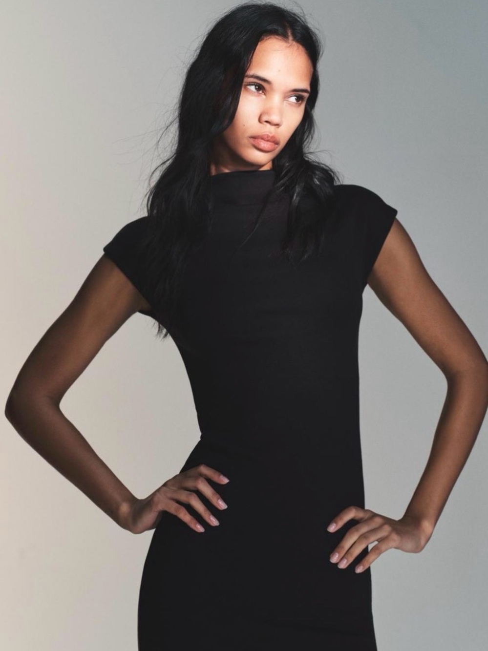 Zara Sleeveless Mock Neck Red Women's bodycon dress